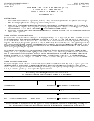 Form F-00544 Community Substance Abuse Service (Csas) Outpatient Treatment Service Initial Certification Application - Wisconsin