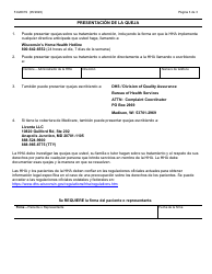 Formulario F-62601 Derechos De Los Pacientes De Agencia De Atencion Medica a Domicilio - Wisconsin (Spanish), Page 3