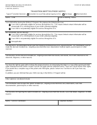 Document preview: Form F-00315B Transition Written Prior Notice - Wisconsin
