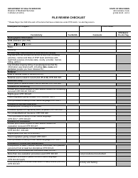 Form F-00543A File Review Checklist - Wisconsin