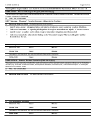 Form F-62588 Feeding Assistant Training Program Application - Wisconsin, Page 11