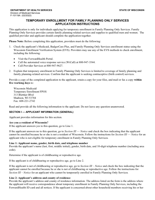 Form F-10119  Printable Pdf