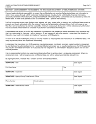 Form F-00476 Cares Automated Systems Access Request - Wisconsin, Page 3