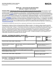 Document preview: Formulario F-10112 Medicaid - Solicitud De Discapacidad - Wisconsin (Spanish)