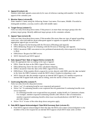Instructions for Form F-02466 Mco Appeal Log for Family Care, Family Care Partnership, and Pace Programs - Wisconsin, Page 2