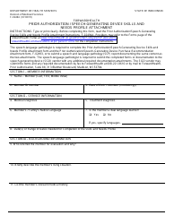 Form F-02494 Prior Authorization/Speech-Generating Device Skills and Needs Profile Attachment - Wisconsin