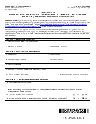 Form F-11306 Prior Authorization Drug Attachment for Cytokine and Cell Adhesion Molecule (Cam) Antagonist Drugs for Psoriasis - Wisconsin