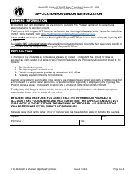 Application for Vendor Authorization -wyoming Wic Program - Wyoming, Page 4