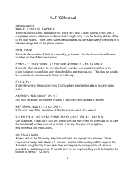 Instructions for Form ALF102 Functional Screening for Assisted Living Facilities - Wyoming