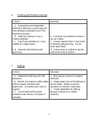 Instructions for Form ALF102 Functional Screening for Assisted Living Facilities - Wyoming, Page 6