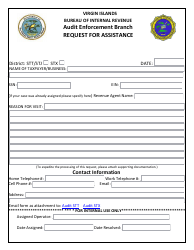 Document preview: Audit Enforcement Branch Request for Assistance - Virgin Islands