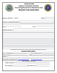 Document preview: Processing Branch-Error Resolution Unit Request for Assistance - Virgin Islands