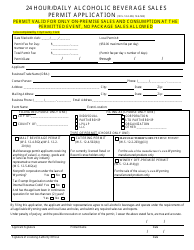 Document preview: 24 Hour/Daily Alcoholic Beverage Sales Permit Application - Sheridan County, Wyoming