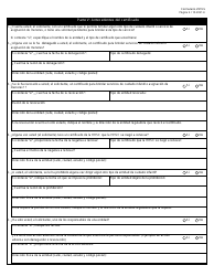 Formulario 2919-S Solicitud De Certificado De Registro - Texas (Spanish), Page 5