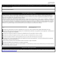 Formulario 2919-S Solicitud De Certificado De Registro - Texas (Spanish), Page 6