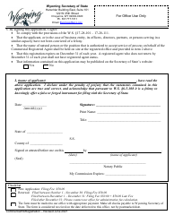 Commercial Registered Agent Registration - Wyoming, Page 2