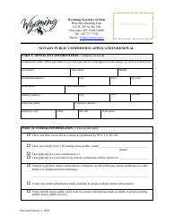 Notary Public Commission Application/Renewal - Wyoming, Page 2