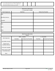 Child &amp; Adult Care Food Program (CACFP) Site Review Form - Vermont, Page 3