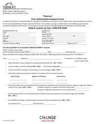 Fasenra Prior Authorization Request Form - Vermont