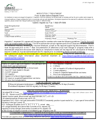Hepatitis C Treatment Prior Authorization Request Form - Vermont