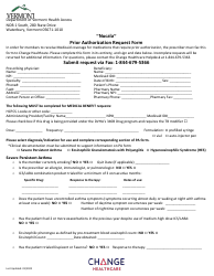 Nucala Prior Authorization Request Form - Vermont