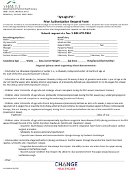 Synagis Pa Prior Authorization Request Form - Vermont