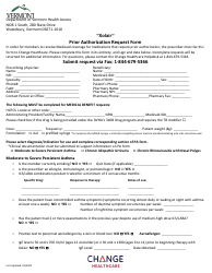 Xolair Prior Authorization Request Form - Vermont