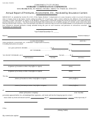 VWC Form 26A Annual Report of Premiums, Assessments, Etc., Received by Insurance Carriers - Virginia