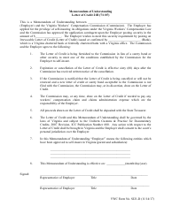 VWC Form SI21-B Irrevocable Letter of Credit - Virginia, Page 4