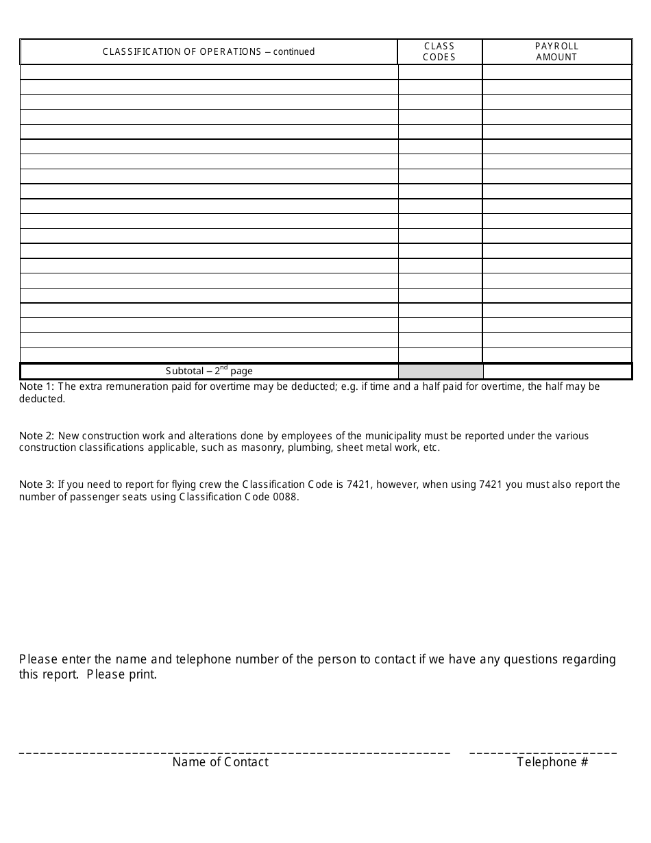 Form 26C Annual Payroll Report of City, Town or County Operating as a Self-insurer - Virginia, Page 2