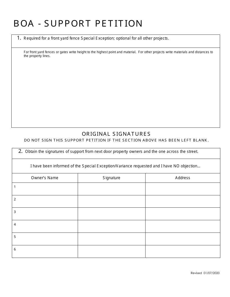 Application to the Zoning Board of Adjustment - City of Fort Worth, Texas, Page 7