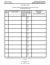 Form 00570 Contractors Revised Mwsbe Participation Plan - City of Houston, Texas, Page 2
