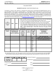 Document preview: Form 00470 Bidder's Mwsbe Participation Plan - City of Houston, Texas
