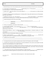 Form LACIV284 Unlawful Detainer Settlement Agreement - Online Dispute Resolution (Odr) - County of Los Angeles, California, Page 2