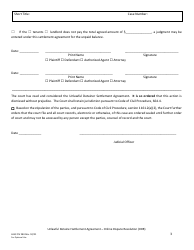 Form LACIV284 Unlawful Detainer Settlement Agreement - Online Dispute Resolution (Odr) - County of Los Angeles, California, Page 3