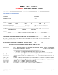 Form FCS047 Family Court Services Confidential Mediation Form - County of Los Angeles, California, Page 2