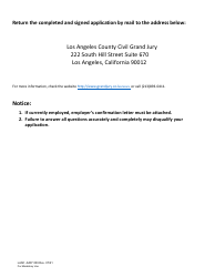 Form JURY039 Civil Grand Jury Application Form - County of Los Angeles, California, Page 5
