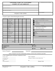 Document preview: Form ADM080 Request for Copies - County of Los Angeles, California