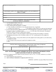 Document preview: Form SMCL003 Declaration of Judgment Debtor Regarding Satisfaction of Judgment - County of Los Angeles, California