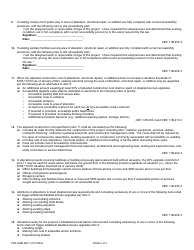 Form PDS639B Accessibility Correction List - Existing and Historical Buildings - County of San Diego, California, Page 2