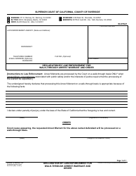 Form RI-OTS47 Declaration by Law Enforcement for Walk-Through Arrest Warrant and Order - County of Riverside, California