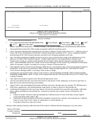 Form RI-FL007 Annual Declaration of Child Custody Evaluator Qualifications Under Penalty of Perjury - County of Riverside, California