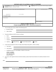 Form RI-PR054 Notice to Public Entities - County of Riverside, California