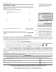 Document preview: Formulario BOE-266 Reclamo Para La Exencion De Impuestos Prediales De Los Propietarios De Casas - County of Riverside, California (Spanish)