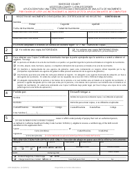 Document preview: Formulario ACR336(S) Aplicacion Para Una Copia Certificada O Busqueda De Una Acta De Nacimiento - Riverside County, California (Spanish)