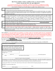 Formulario ACR336(S) Aplicacion Para Una Copia Certificada O Busqueda De Una Acta De Nacimiento - Riverside County, California (Spanish), Page 2