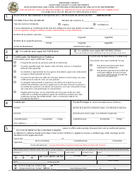 Formulario ACR485 Aplicacion Para Una Copia Certificada O Busqueda De Una Acta De Matrimonio - County of Riverside, California (Spanish)