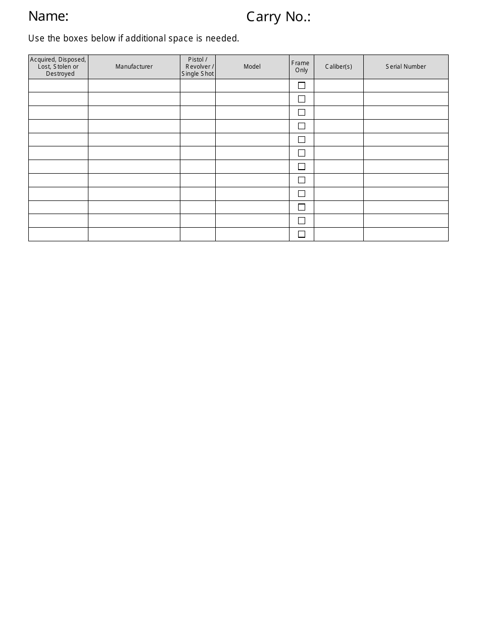 Form PPB-5 Pistol / Revolver License Amendment - Allegany County, New York, Page 3