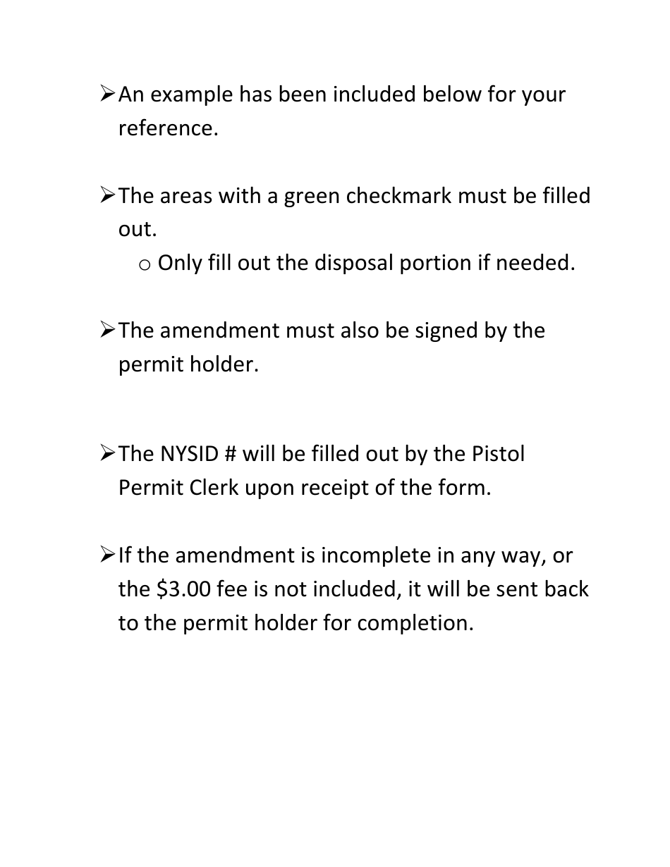 Form PPB-5 Pistol / Revolver License Amendment - Allegany County, New York, Page 4