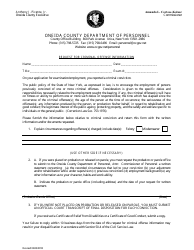 Document preview: Request for Criminal Offense Information - Oneida County, New York